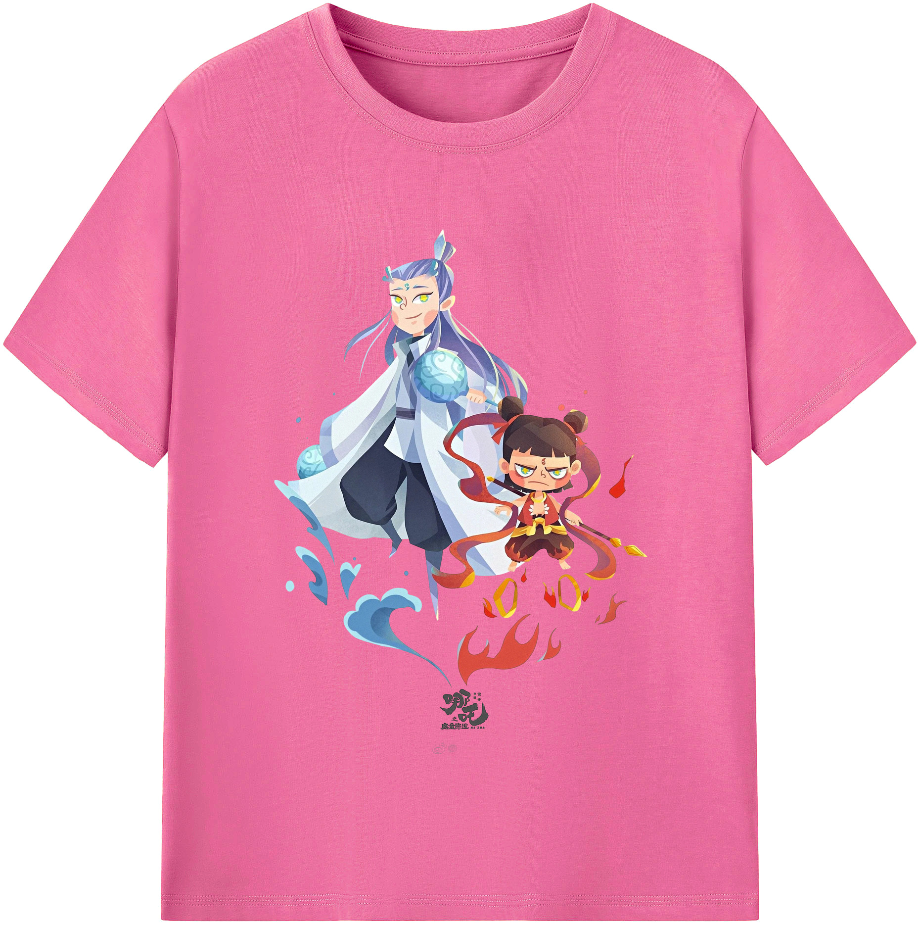 （画像用） Ne Zha 2 ナタ 魔童の大暴れ レディースカジュアルプリントTシャツ（綿100％）